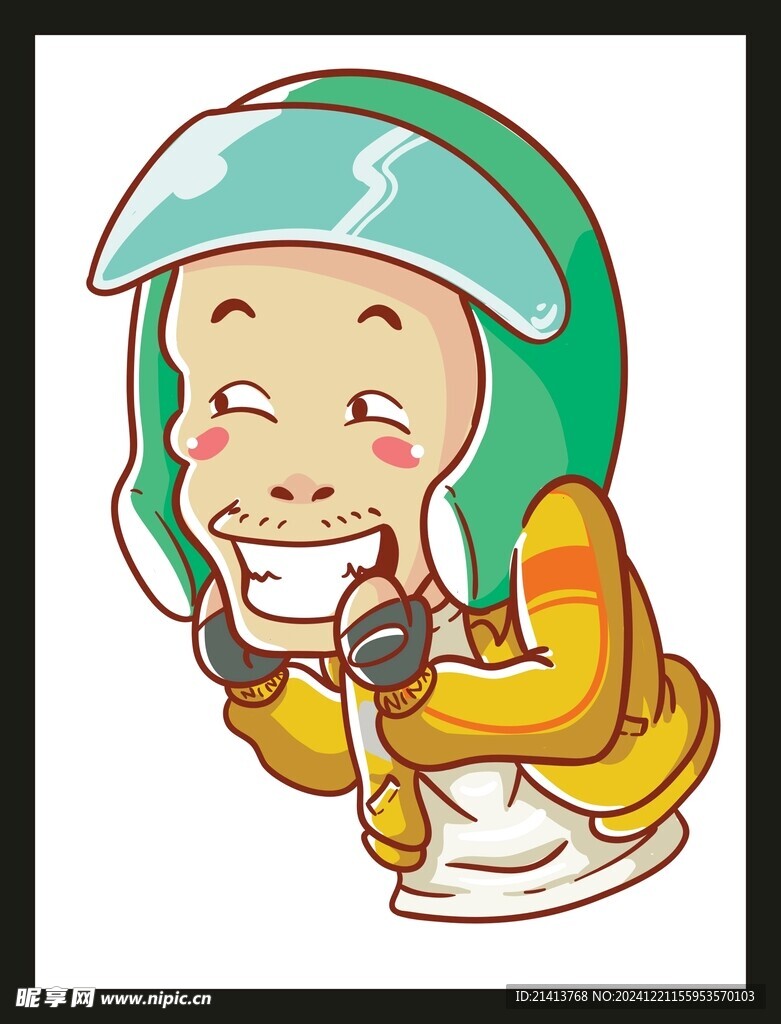 开心欢呼男孩