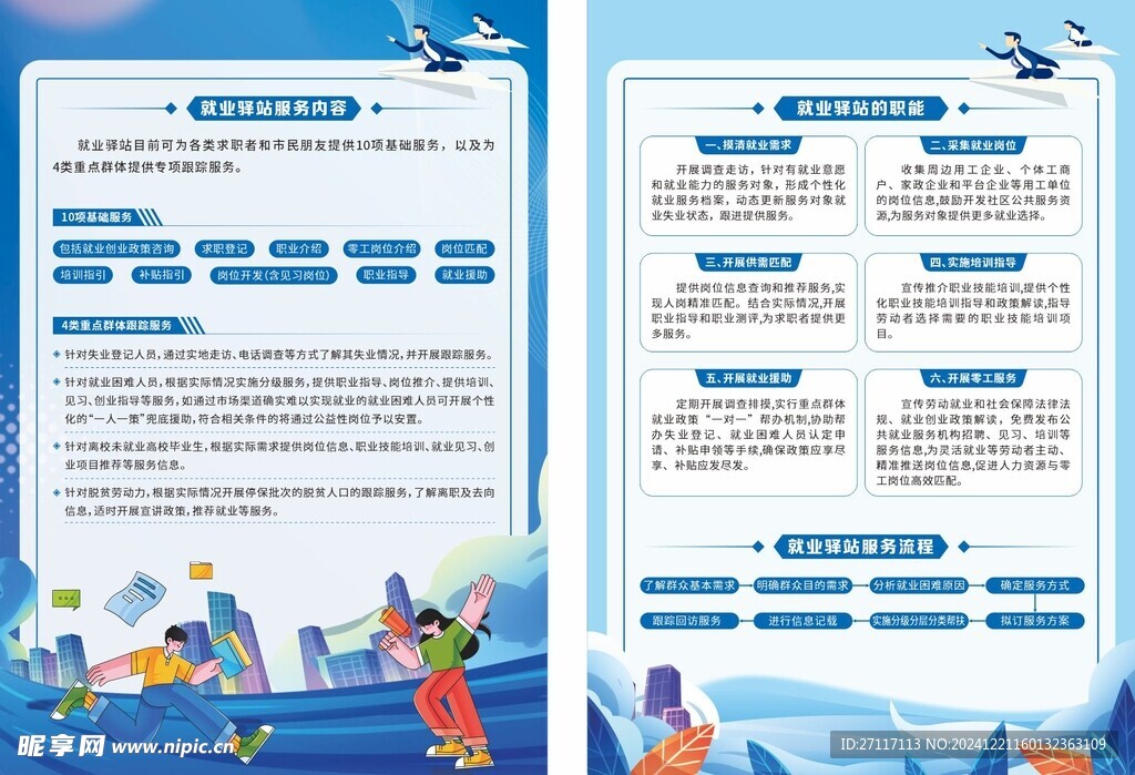 就业驿站宣传单
