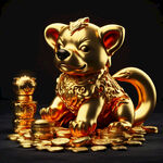 小金狗，招财，黄金，摆件，元宝，金币