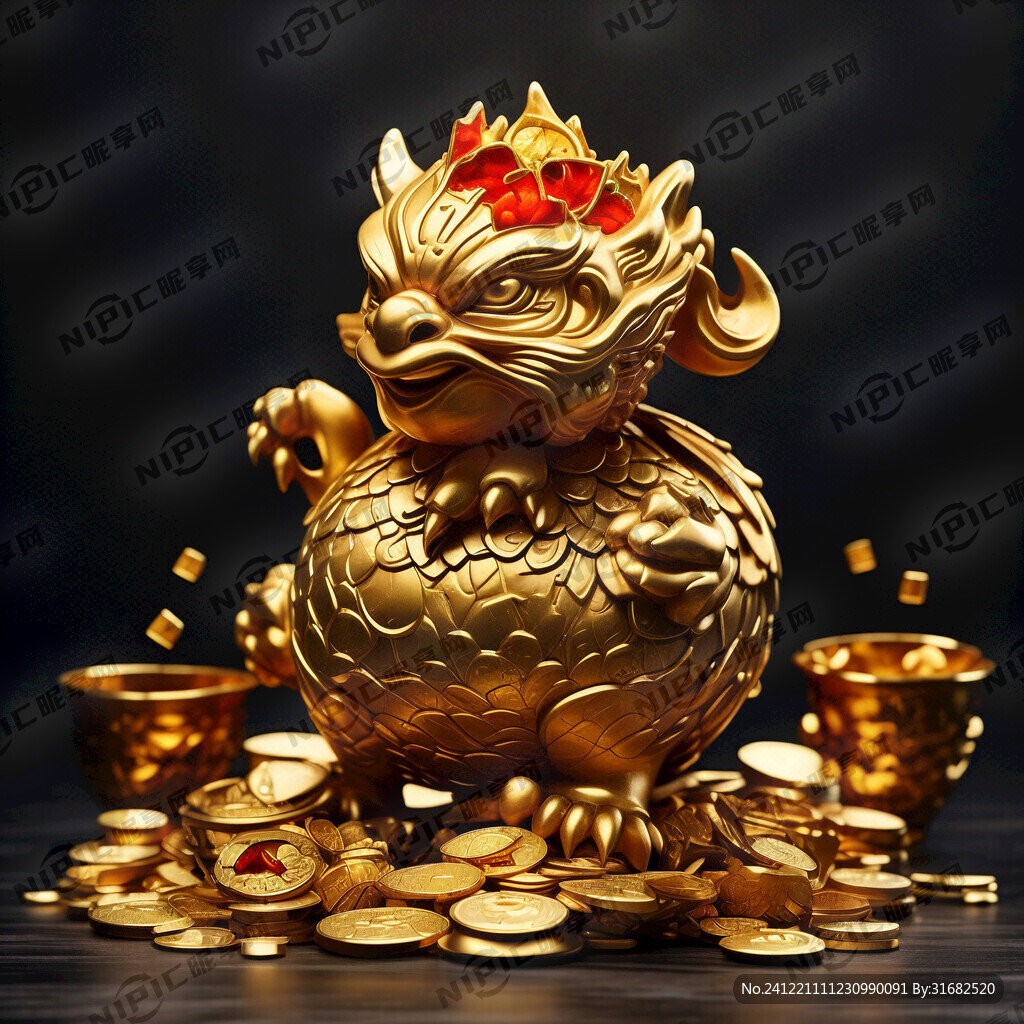 小金鸡 招财 黄金 摆件 元宝