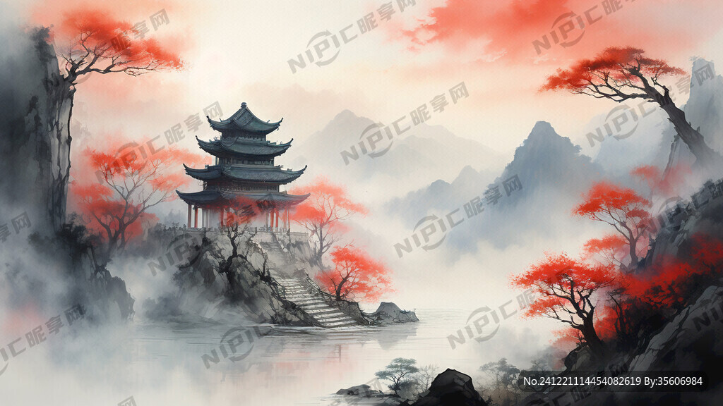 图中有一天梯从右边通往左边