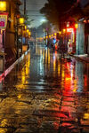 古城雨夜