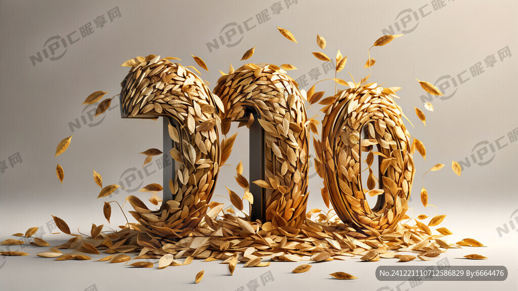 用金黄色的大麦穗组合成2025