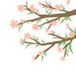 手绘桃花