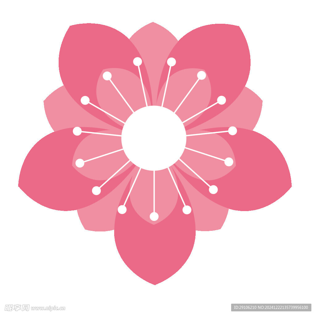 手绘桃花