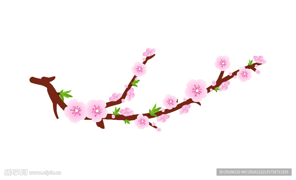 手绘桃花