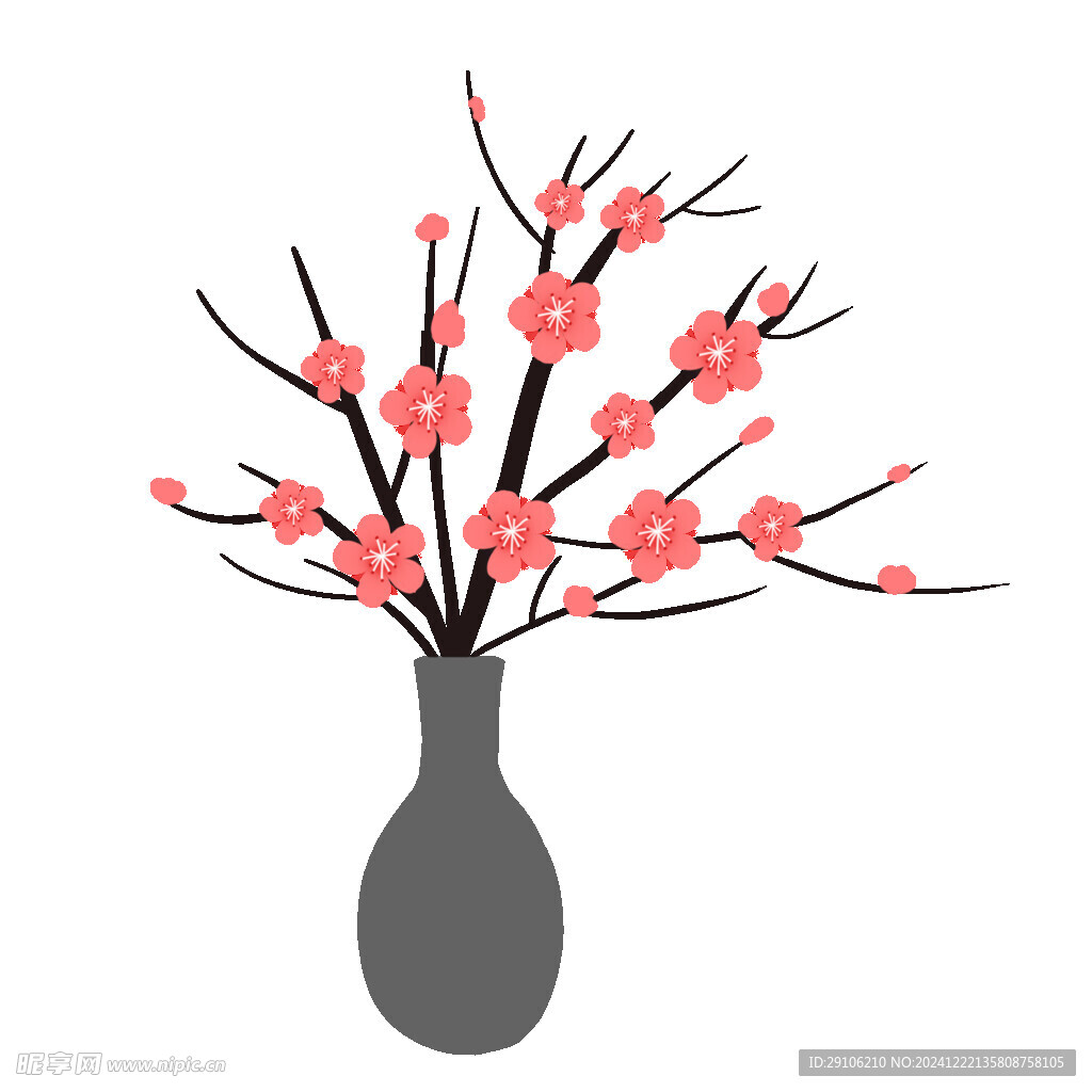 手绘桃花