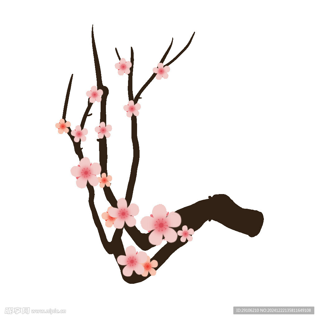 手绘桃花