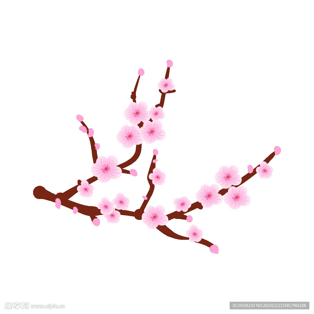 手绘桃花