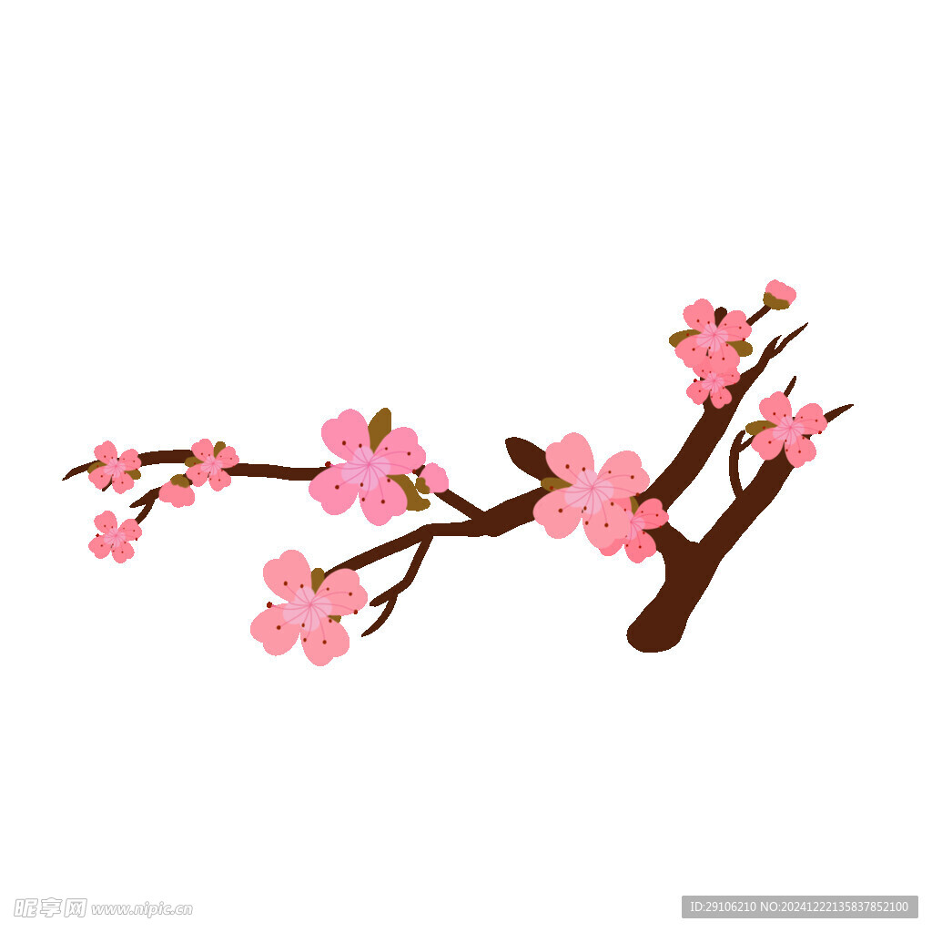 手绘桃花