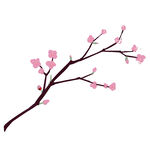 手绘桃花