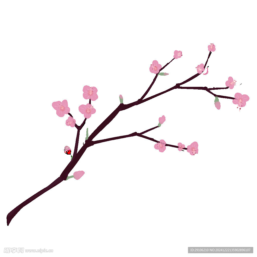 手绘桃花