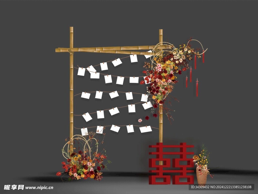 中式照片墙