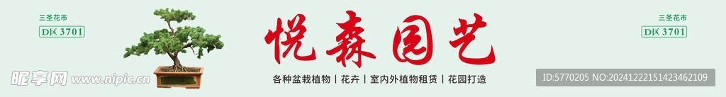 三圣乡园艺盆摘绿植花艺广告