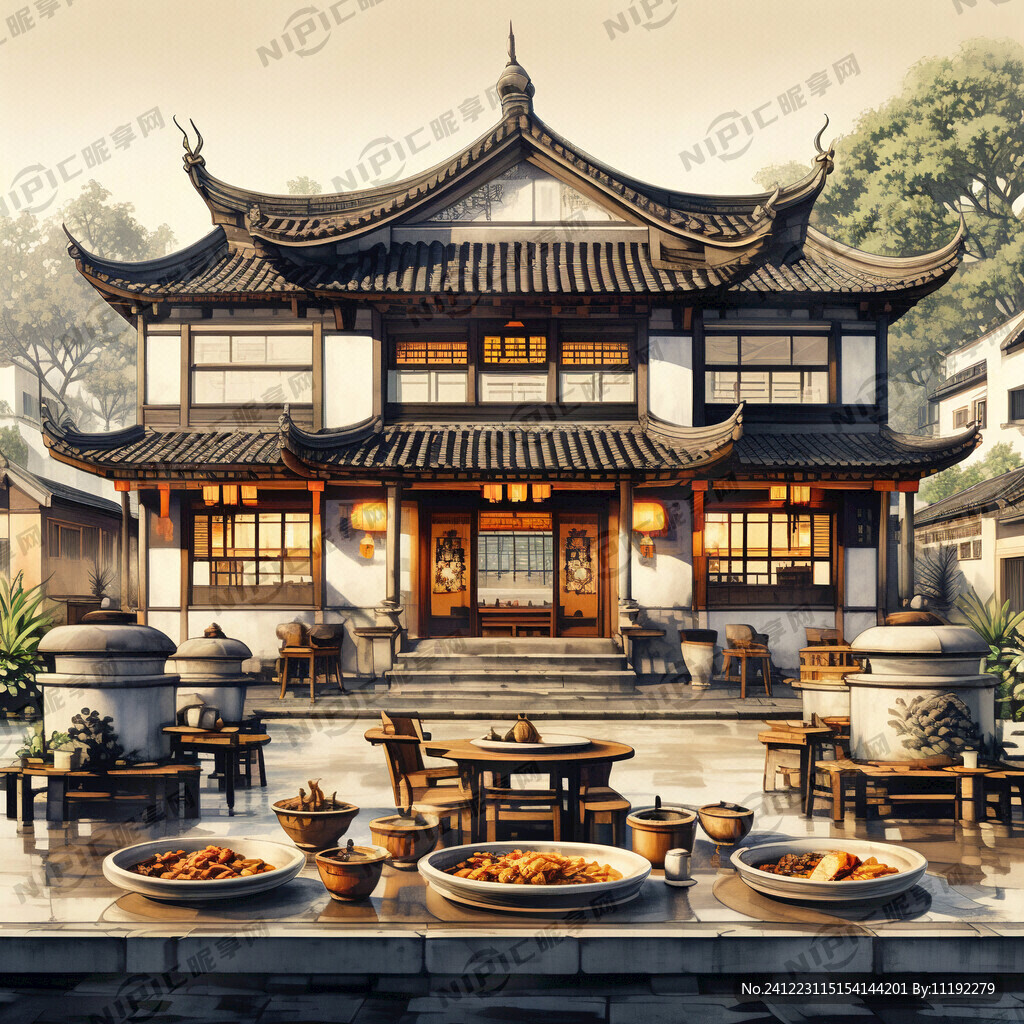 徽派建筑农家饭店