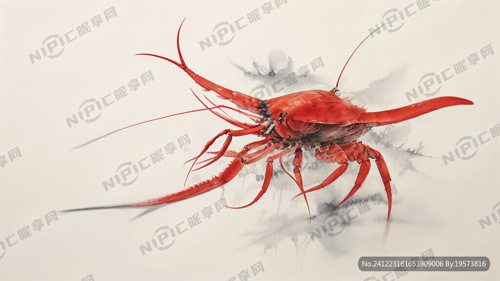 水墨武侠龙虾钳子