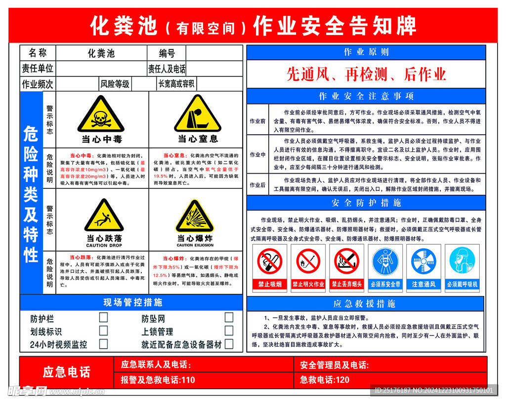 化粪池告知牌