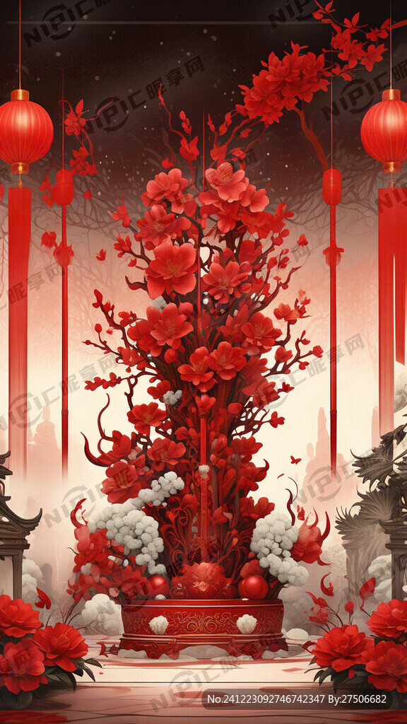 新年装饰春节堆头       