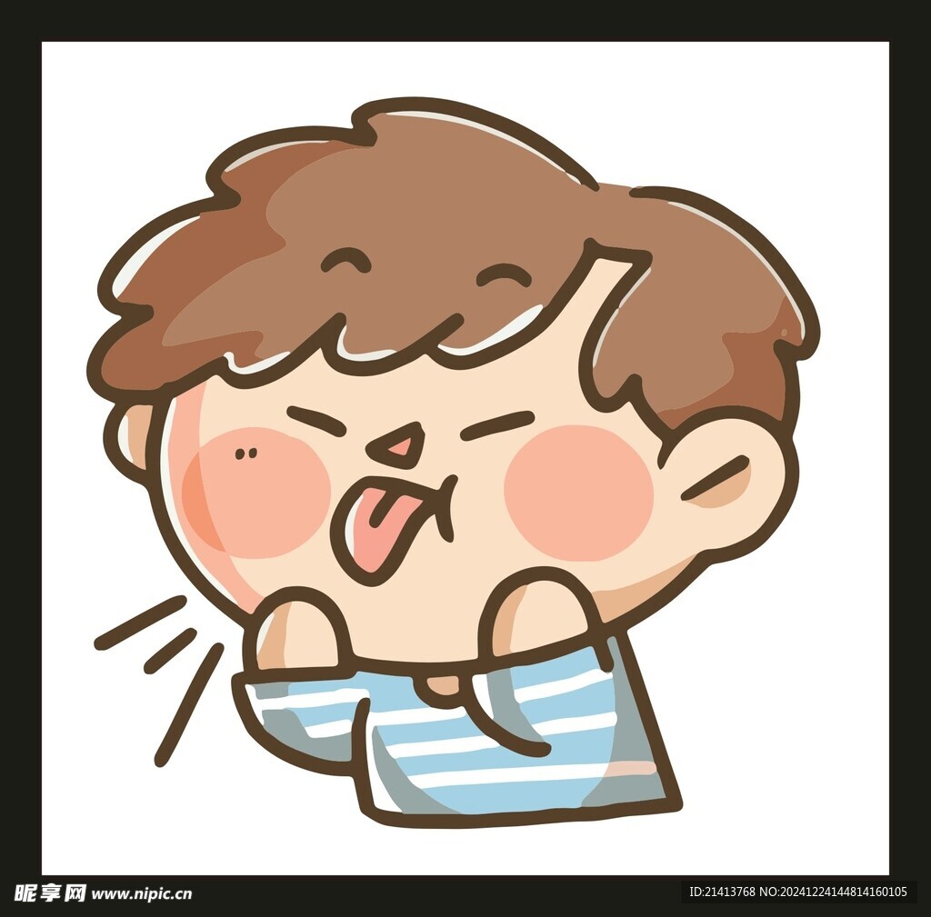 手绘儿童男孩