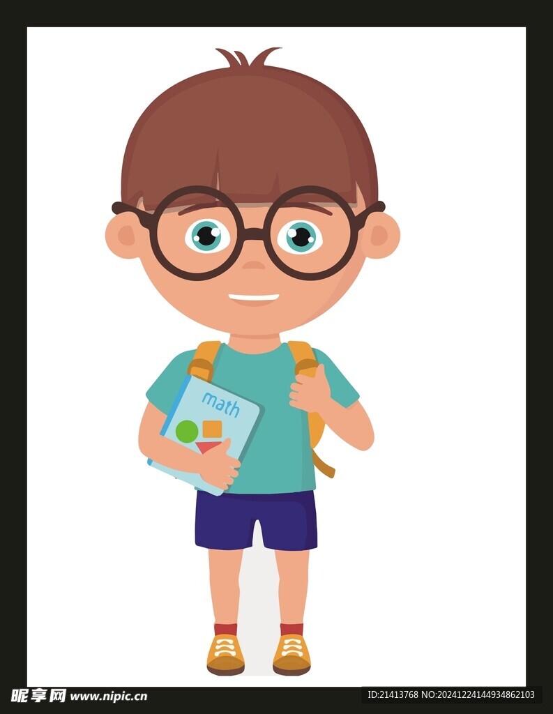 手绘儿童男孩