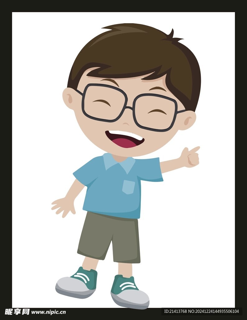 开心欢呼男孩 