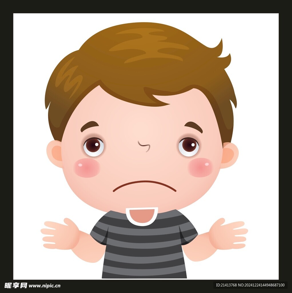 手绘儿童男孩