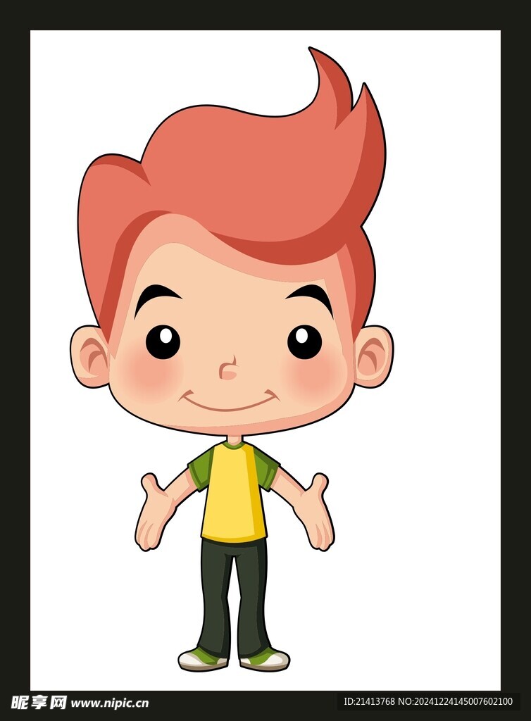 手绘儿童男孩