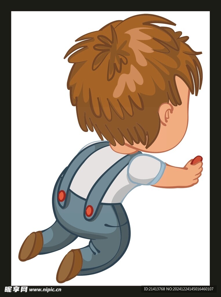 手绘儿童男孩