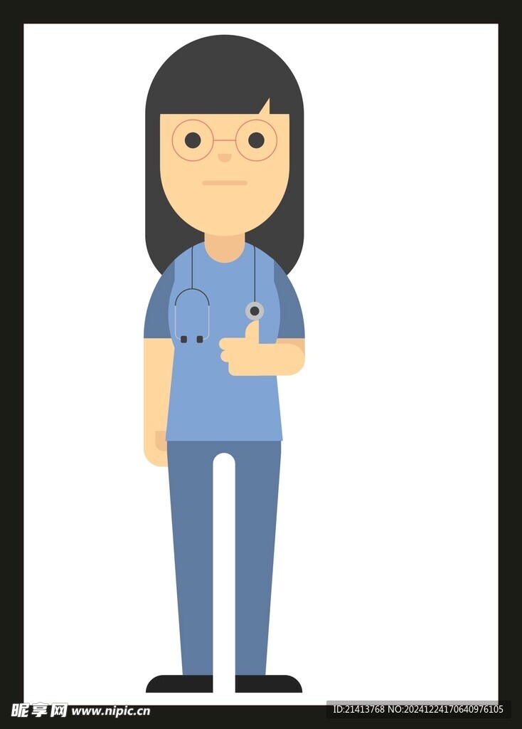 手绘医疗人物