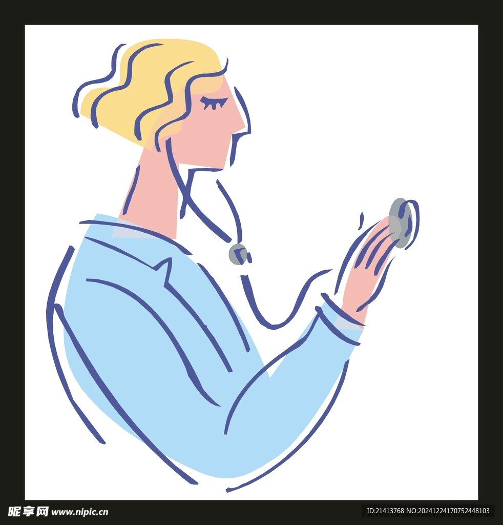 手绘医疗人物