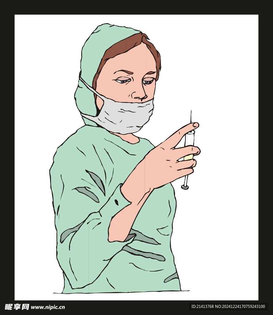 手绘医疗人物