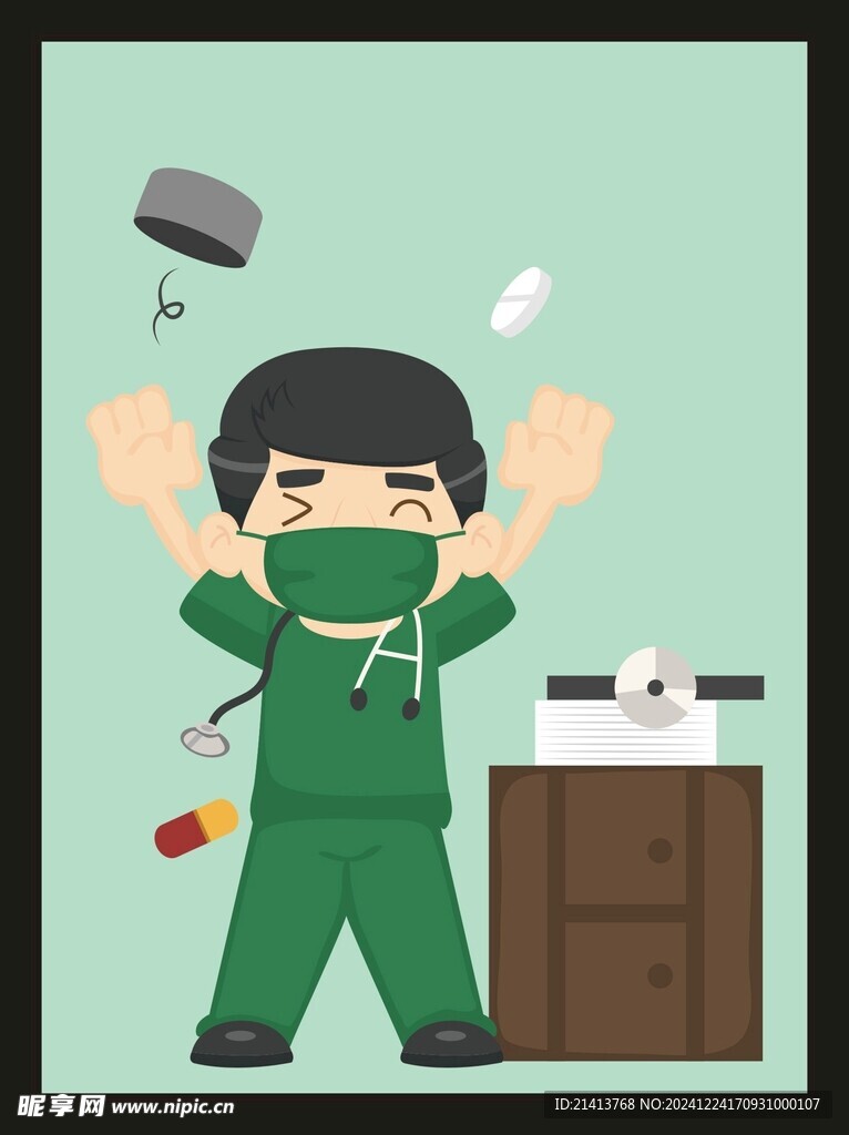 手绘医疗人物