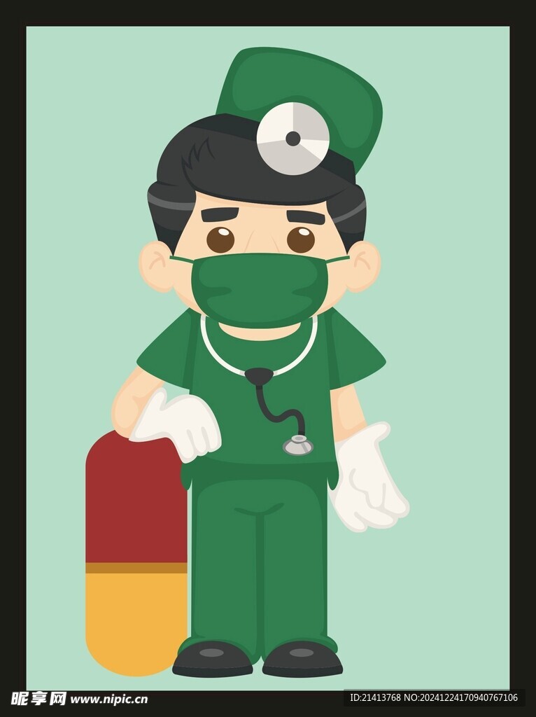 手绘医疗人物