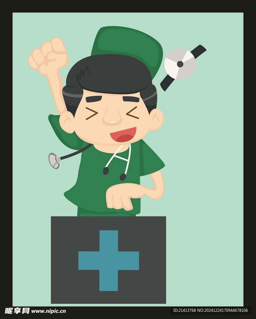 手绘医疗人物