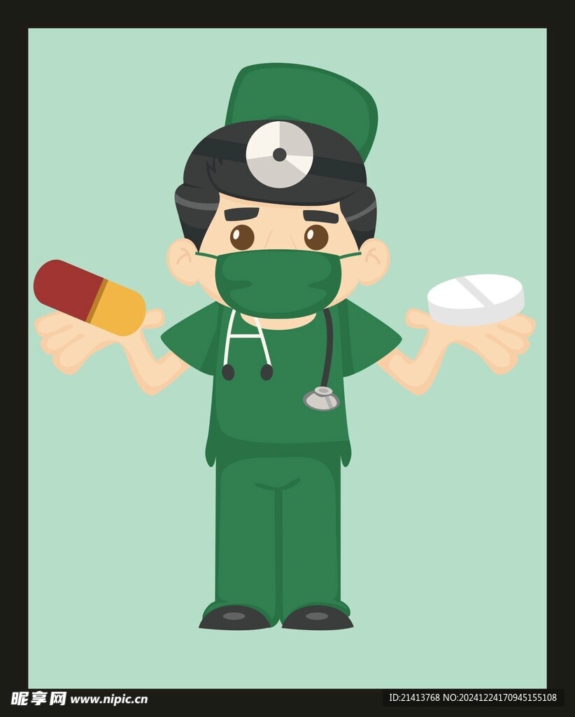手绘医疗人物