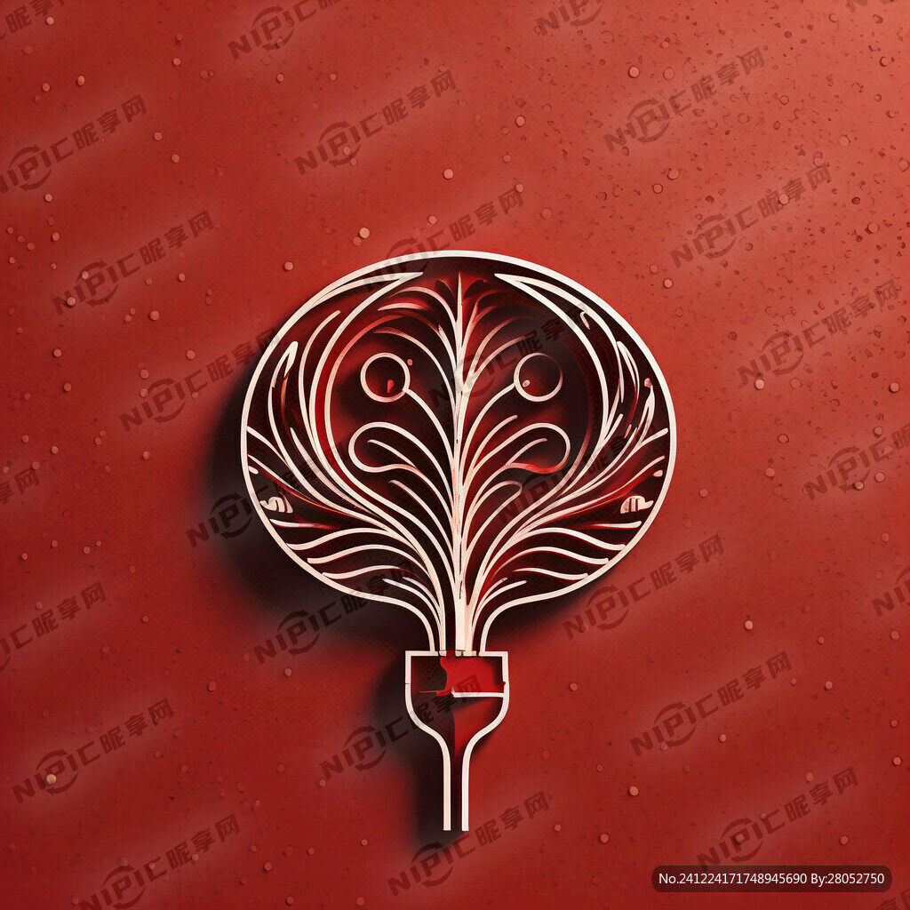 灵感艺术、流线型、的红洒标志