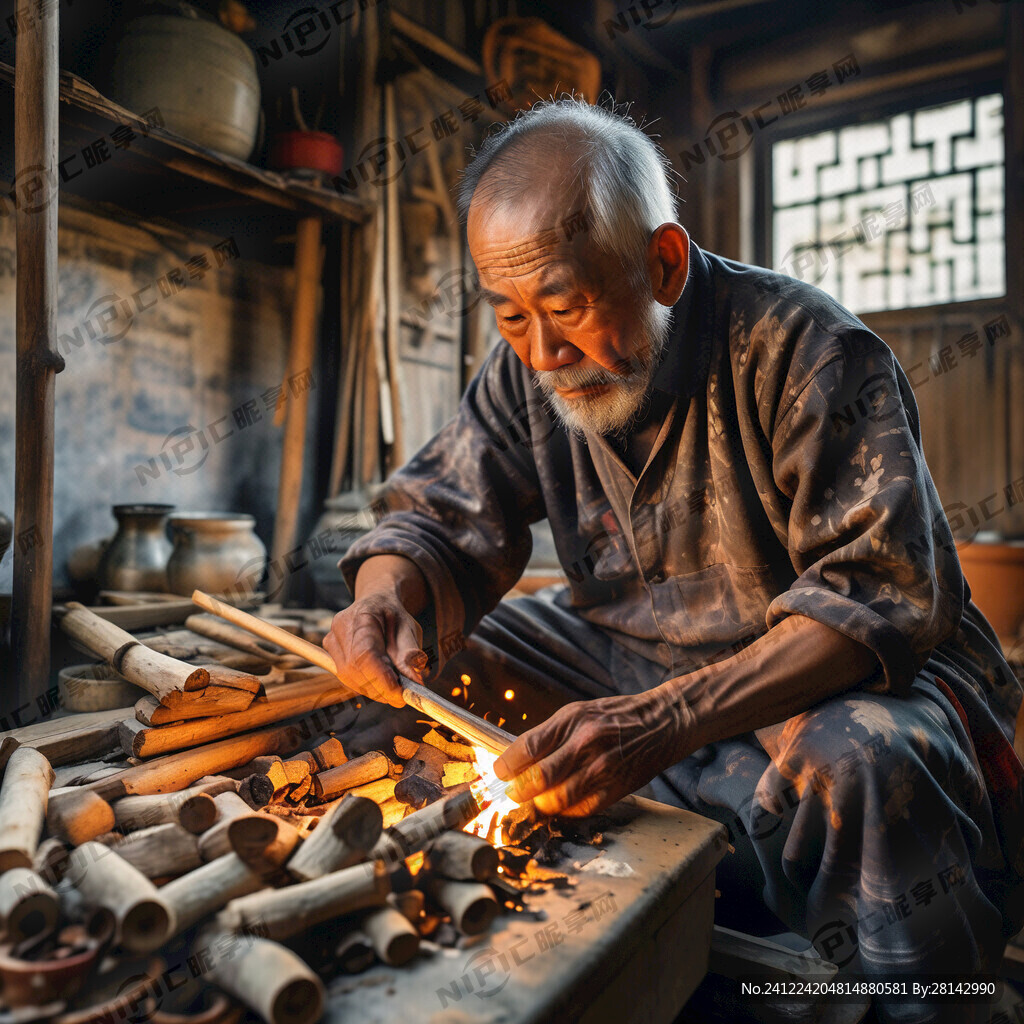 在一个农村屋里 周围有可燃物