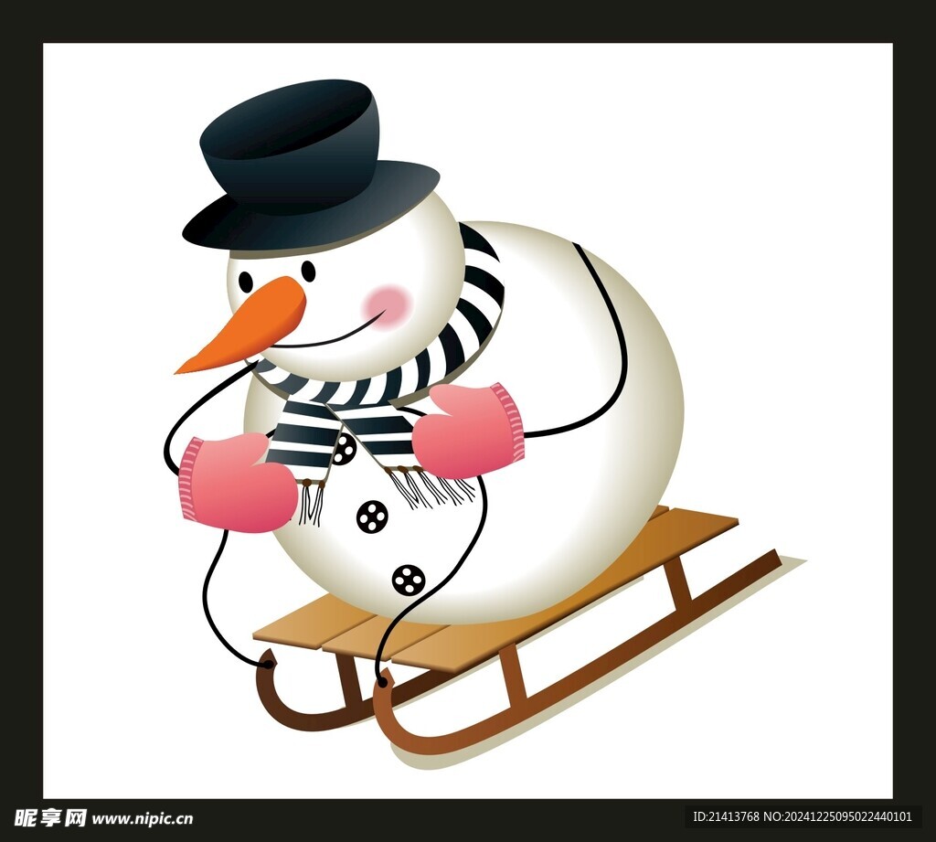 手绘雪人