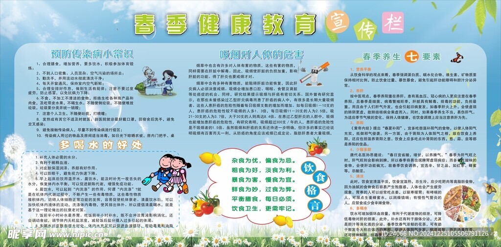 春季健康教育宣传栏