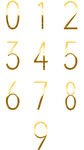 艺术字金色数字细体数字
