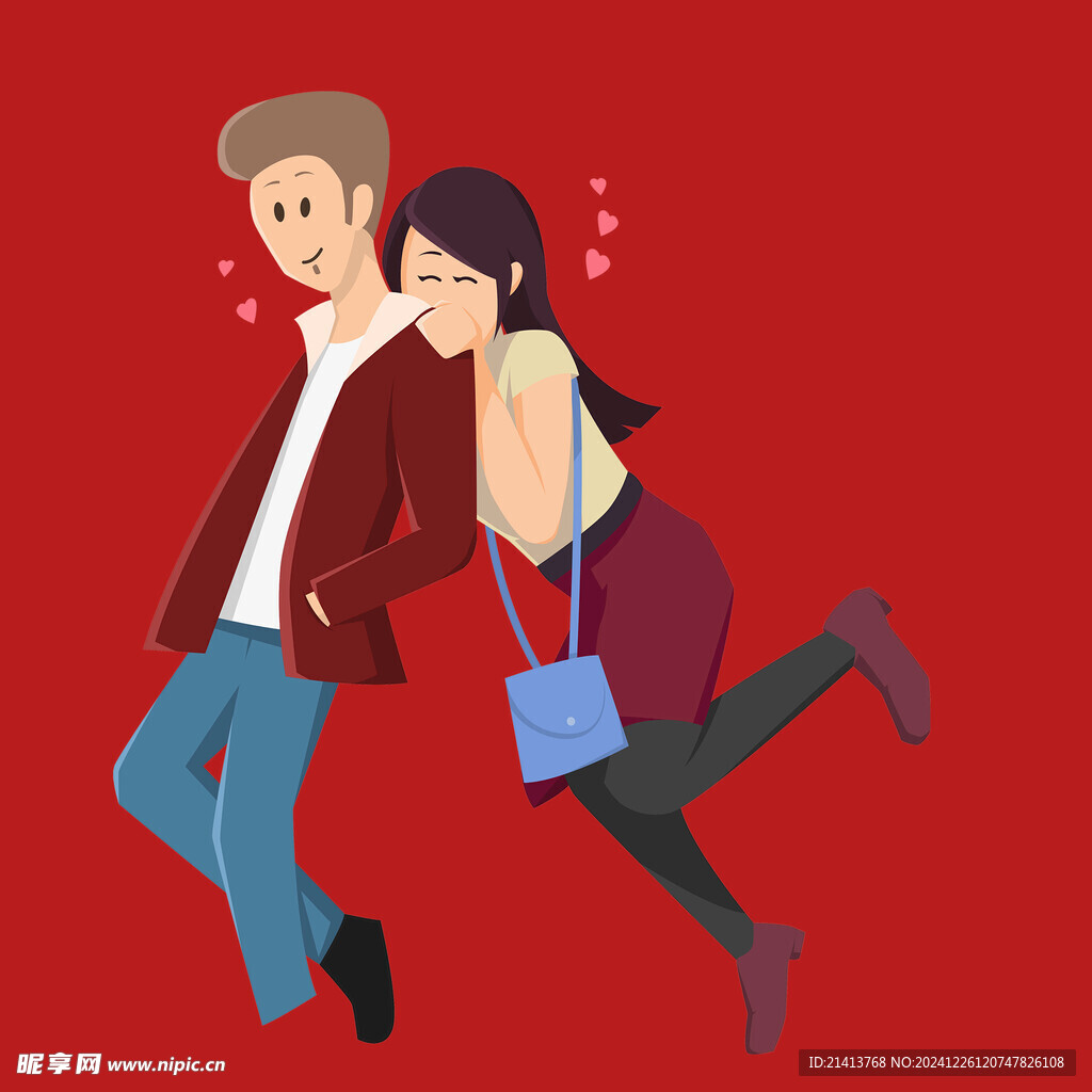 手绘情侣恋人