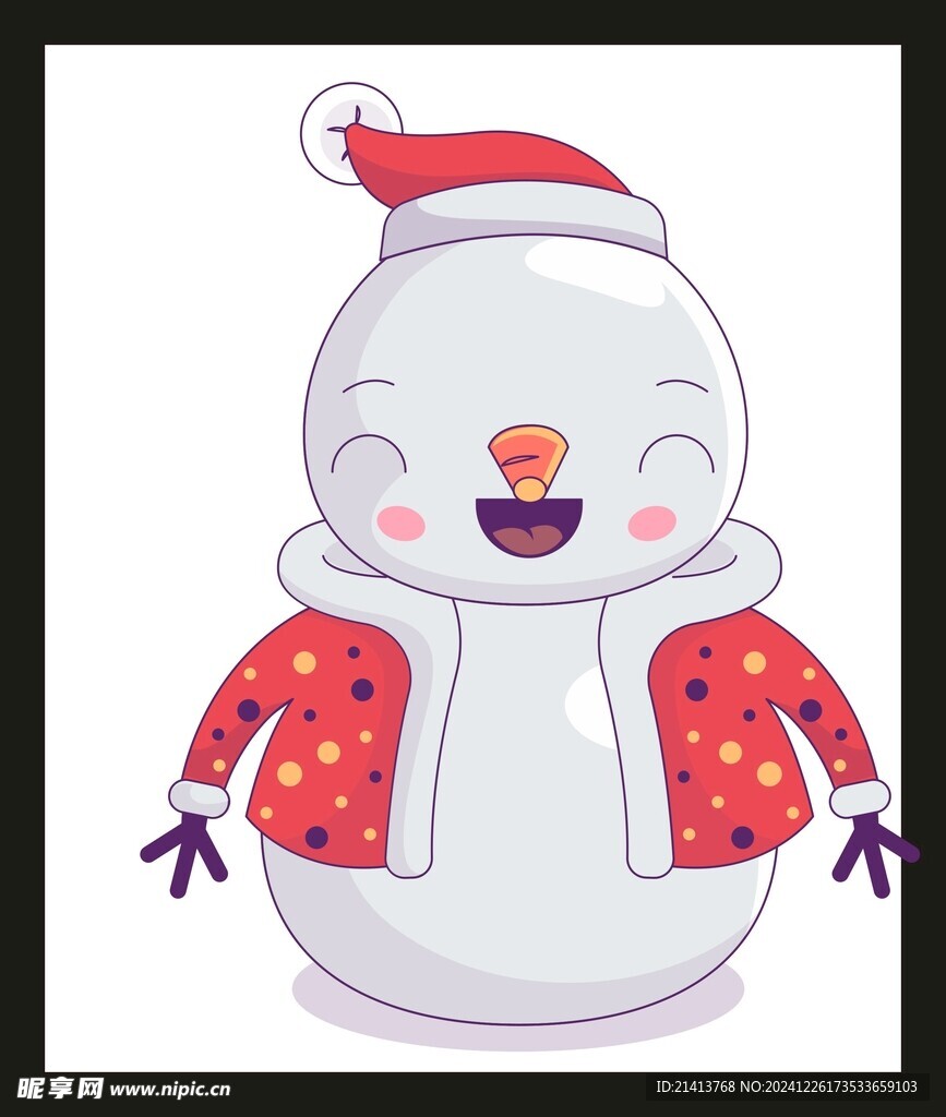 手绘雪人