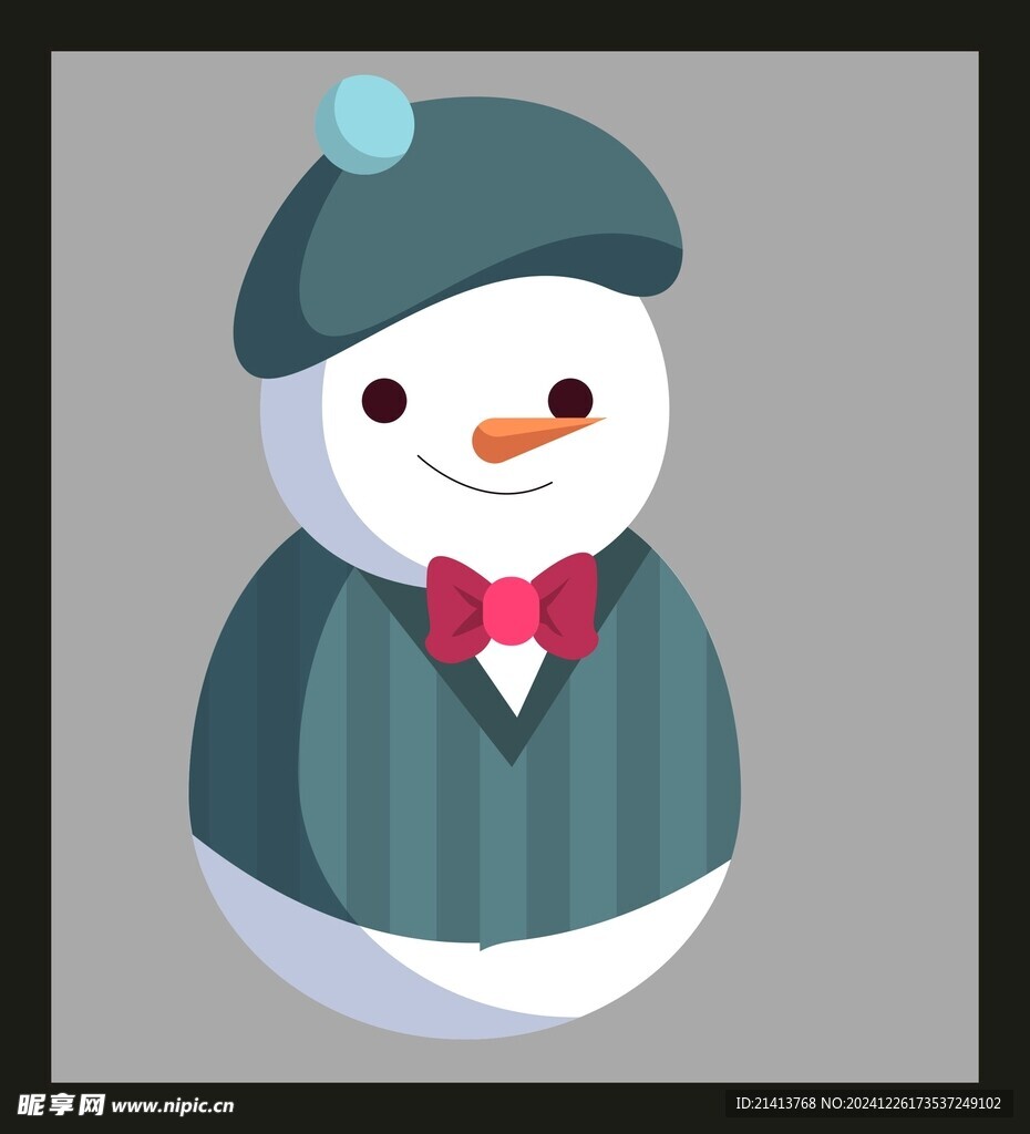 手绘雪人