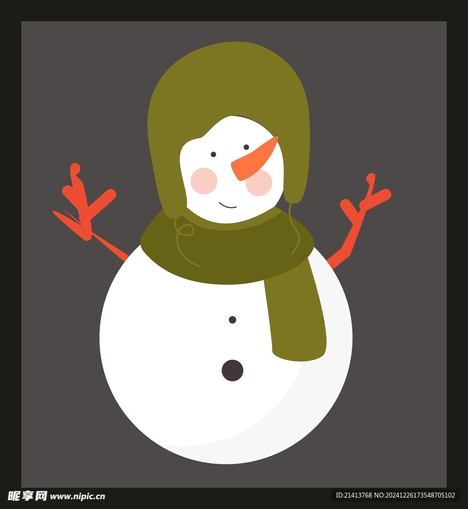 手绘雪人