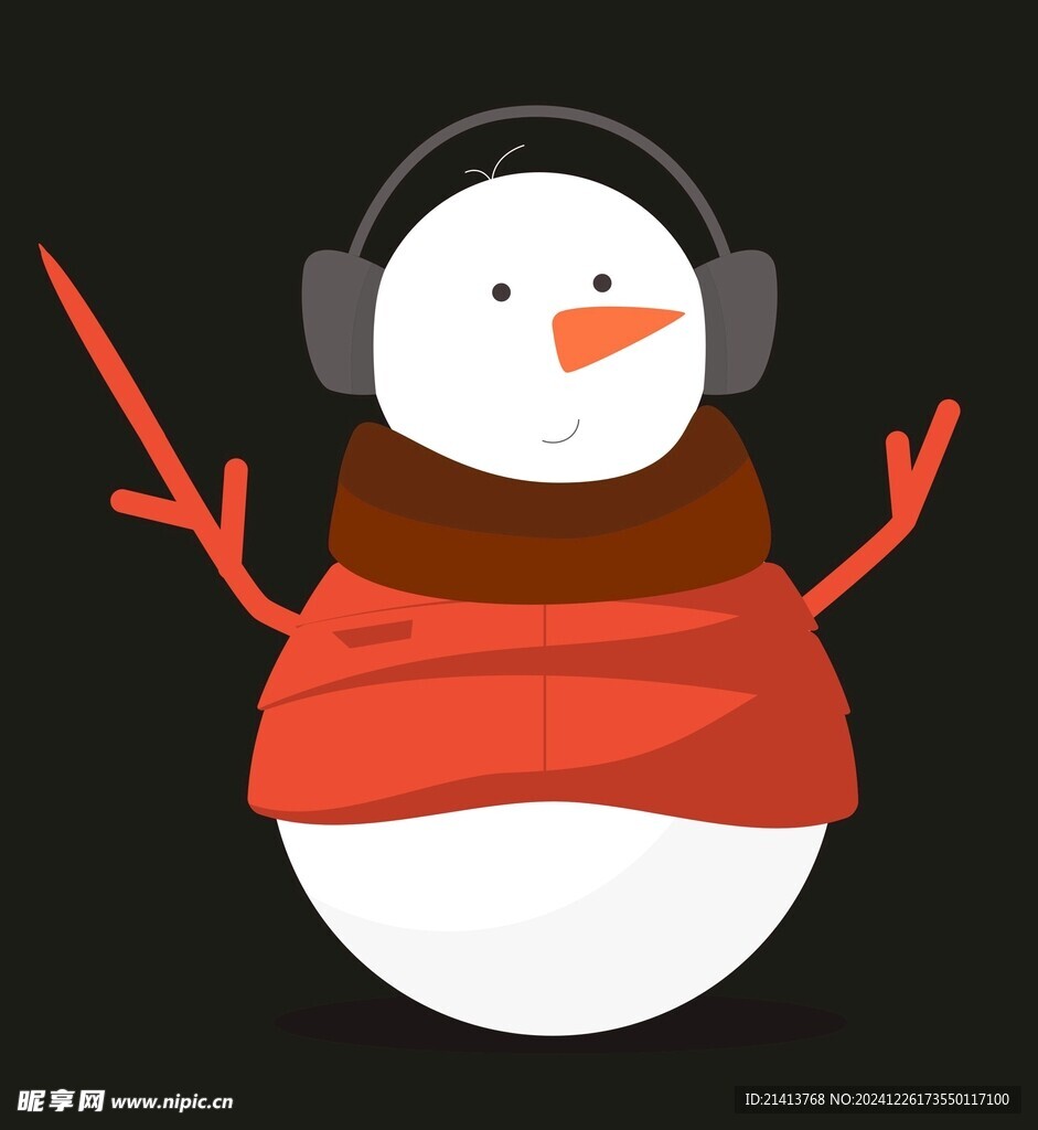 手绘雪人