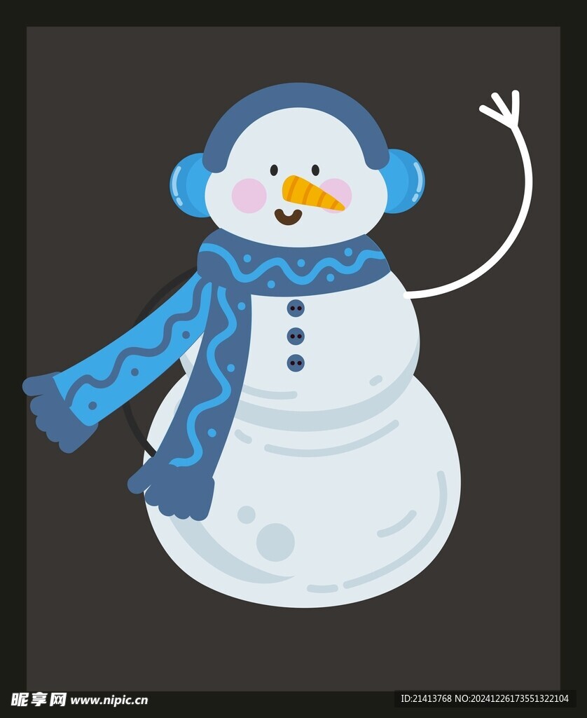 手绘雪人