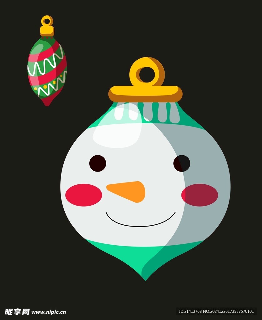 手绘雪人