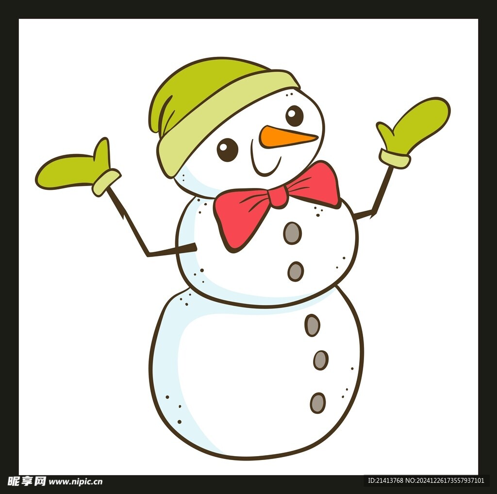 手绘雪人