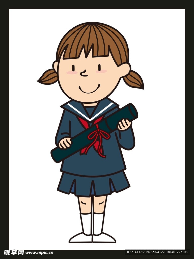 手绘卡通学生