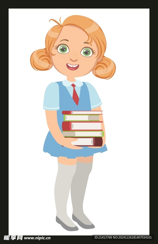 手绘卡通学生
